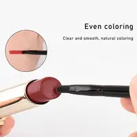 Pinceau à lèvres portable avec couvercle, mini pinceau à rouge à lèvres avec couvercle, pinceau à lèvres souple pour le maquillage, pour dessiner la forme des lèvres, petit pinceau à lèvres pour débutants 3