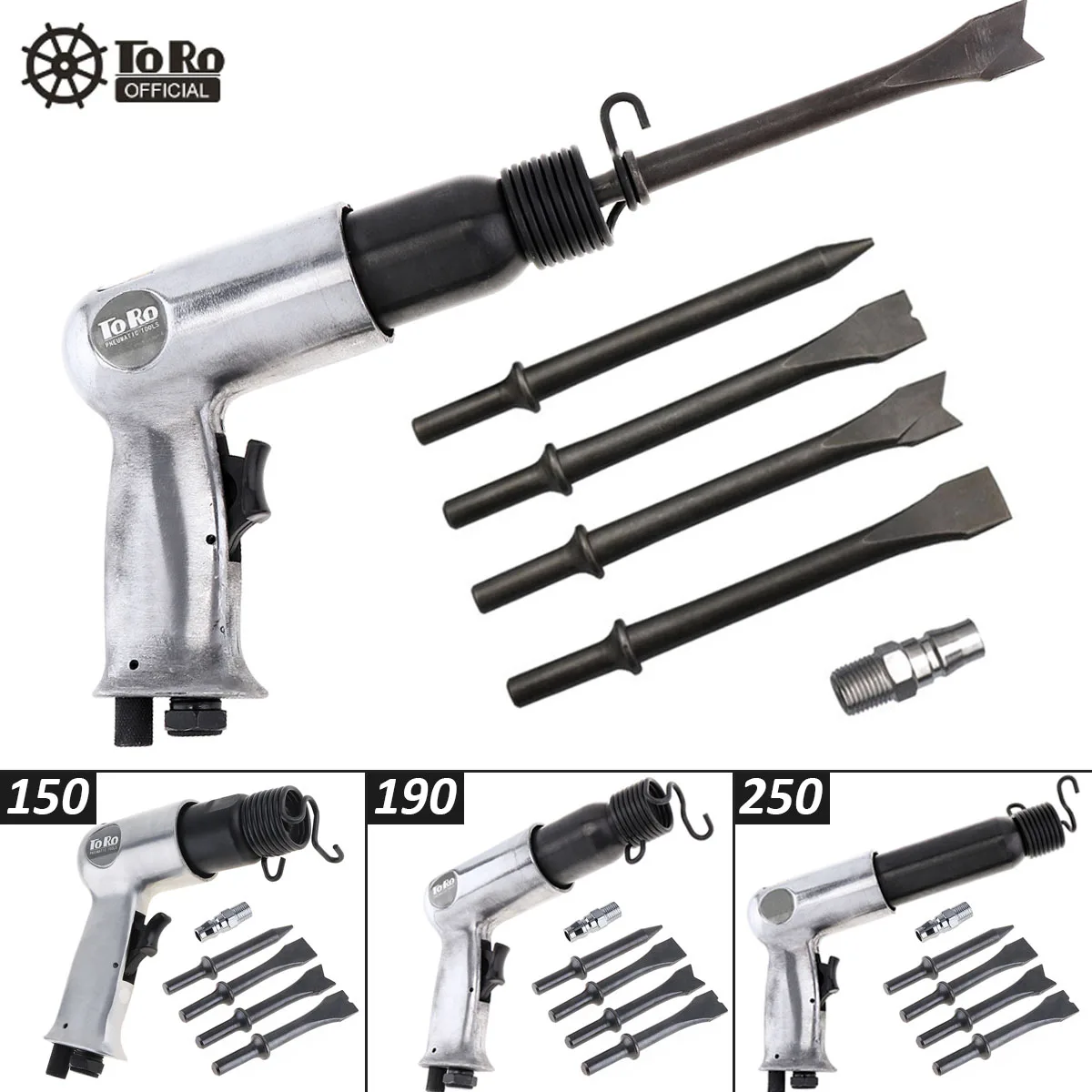 TORO 9150 120mm / 42mm Professional Handheld Pistol Gas Shovels Air Hammer Small Rust Remover Cutting Drilling Pneumatic Tools