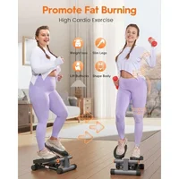 QWNiceday Steppers for Exercise,Stair Stepper with Resistance Bands,LCD Monitor Mini Stepper with 300LBS Loading Capacity 2