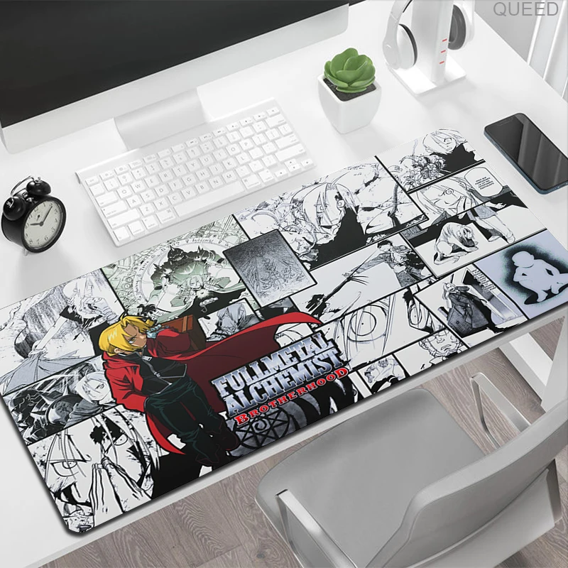

Mouse Pad FullMetal Alchemist Xxl Large Office Writing Gameing Desk Computer Pad Mousepads Game Large Size Waterproof 800x300 PC