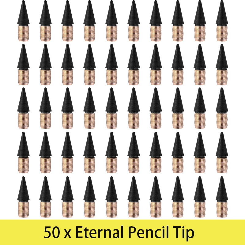 tip for apple pencil tip spare nib replacement for apple pencil 1st 2nd generation for apple pencil nib stylus pen tip replace 50Pcs Replaceable Eternal Pencil Nib Pencil Tip Head for Unlimited Writing Eternal Pen No Ink Pen