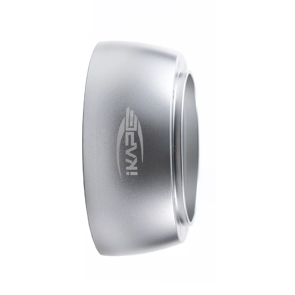 IKAPE 에스프레소 마그네틱 도징 깔때기, 51mm, 54mm, 58mm, 바텀리스 포타필터에 적합, 강력한 자기 (블랙, 실버)