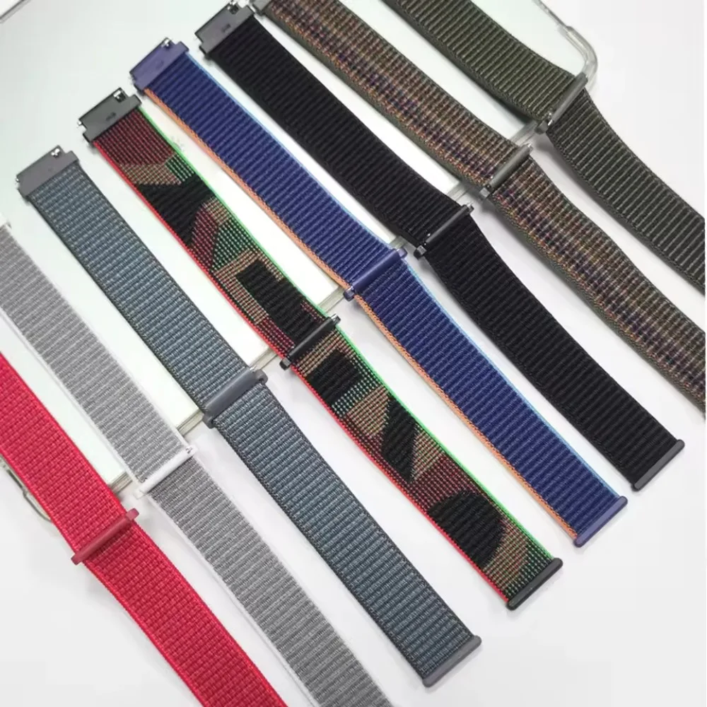 Nylon Loop Strap - Comfortable 20mm & 22mm Wristband for Smartwatches