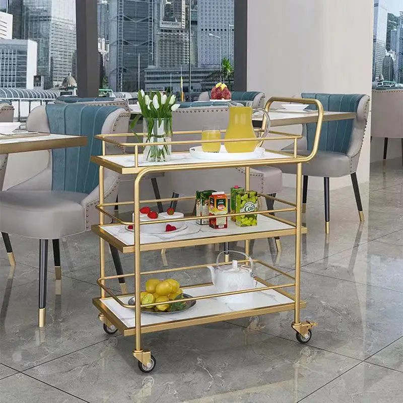 

Storage Wheels Bar Cart Kitchen Island Food Vegetable Rolling Cart Housekeeping Fruit Basket Isole Della Cucina Furniture SQC