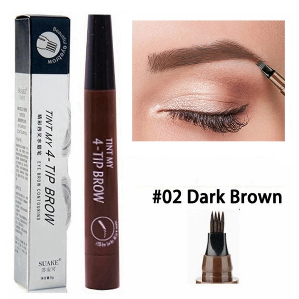 5 ألوان Microblading قلم الحواجب مقاوم للماء قلم الحواجب السائل طويل الأمد قلم الحواجب 4 مرهم قلم الحواجب مستحضرات التجميل 2