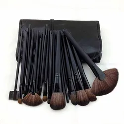 Deluxe 24-Piece Professional Makeup Brush Set (Black)