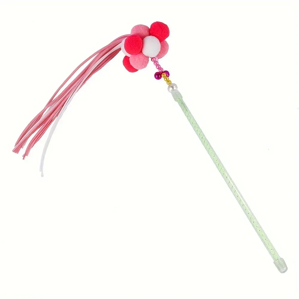 4pcs Pet Cat Stick, Cute Candy Color Ball Cat Stick, Fairy Cat Stick, Cat Toy, Pet Supplies  cat toys interactive  pet toys