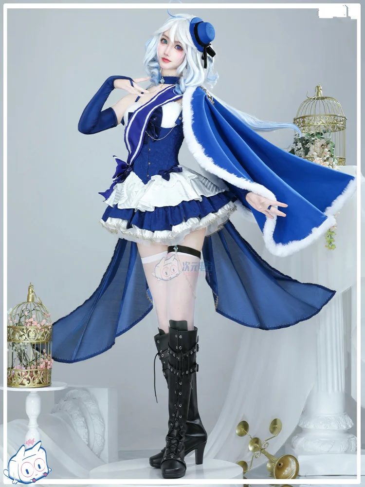 

COSMART Genshin Impact Furina Game Suit Gorgeous Dress Uniform Cosplay Costume Halloween Carnival Party Role Play Outfit Women