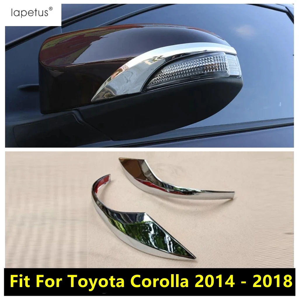 

Car Rearview Mirror Rubbing Strip Overlay Decoration Cover Trim For Toyota Corolla 2014 - 2018 ABS Chrome Exterior Accessories