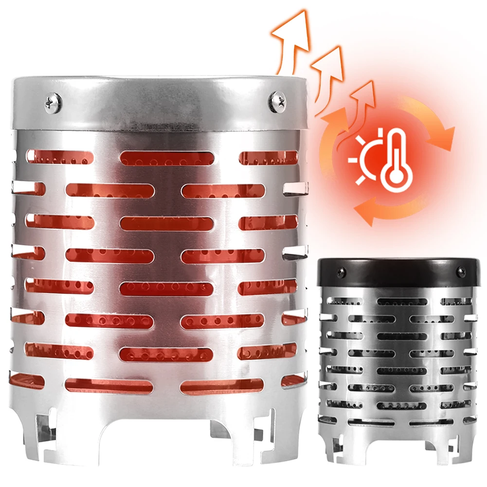 Mini Gas Heater Stove Stainless Steel Warming Stove Cover Camping Stove Warming Stove Hood for Outdoor Hiking Camping