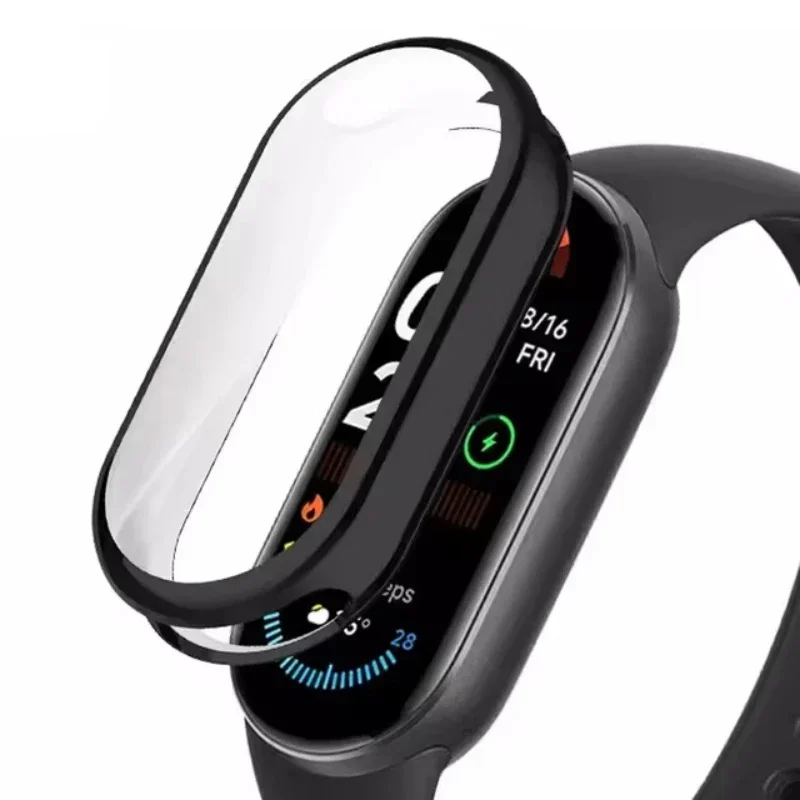 Soft Silicone TPU Case For Xiaomi Mi Band 9 Smartwatch Screen Protector Frame Bumper For Xiaomi Mi Band 8 Mi Band 9 Cover Shell