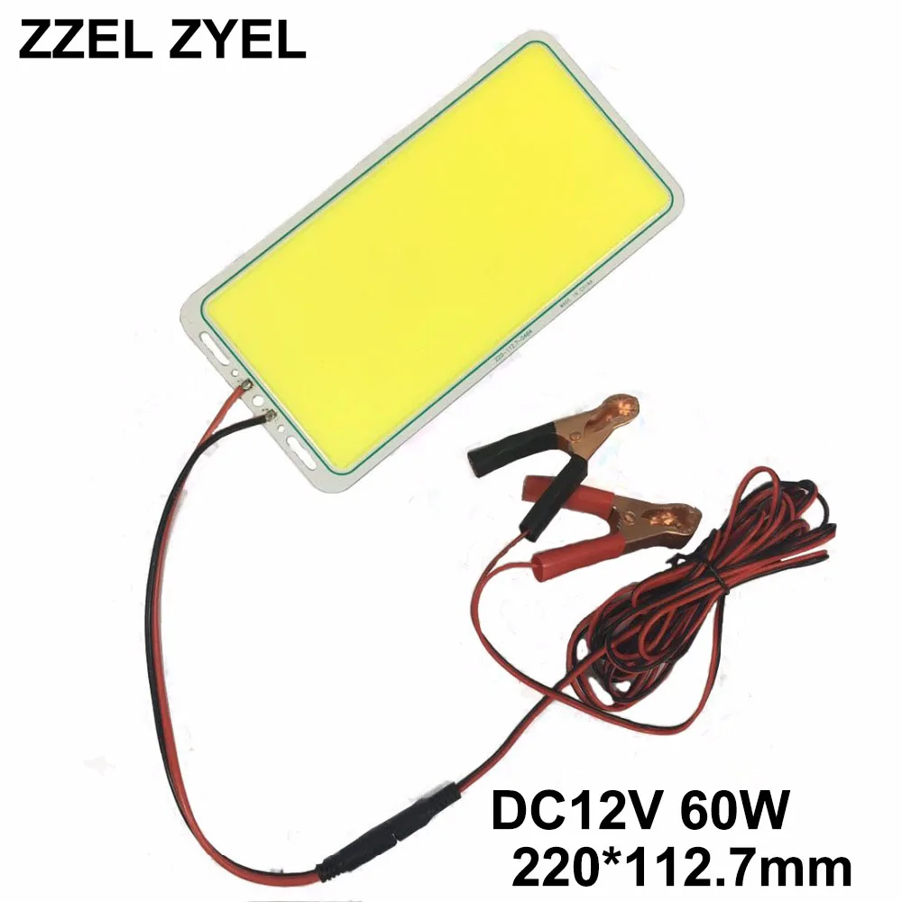 ZZEL ZYEL 2mm Thickness DC12V 60W 336LED Chip Strip FLIP COB LED Panel Light L220X112MM 6000LM COB LED Camping Lamp