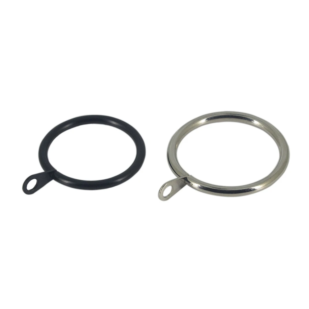 12/24pcs Metal Curtain Rings Hanging Hooks For Curtains Rods Pole Voile Heavy Duty Rings Fit Up To 25 TO 37 Mm Curtain Rods curtain rod hooks curtain accessories curtain hooks