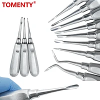1 pcs TOMENTY Dental Tools Extraction Tappet Stainless Steel Stright Curved teeth Elevator  Dentist Tools Surgical Instrument
