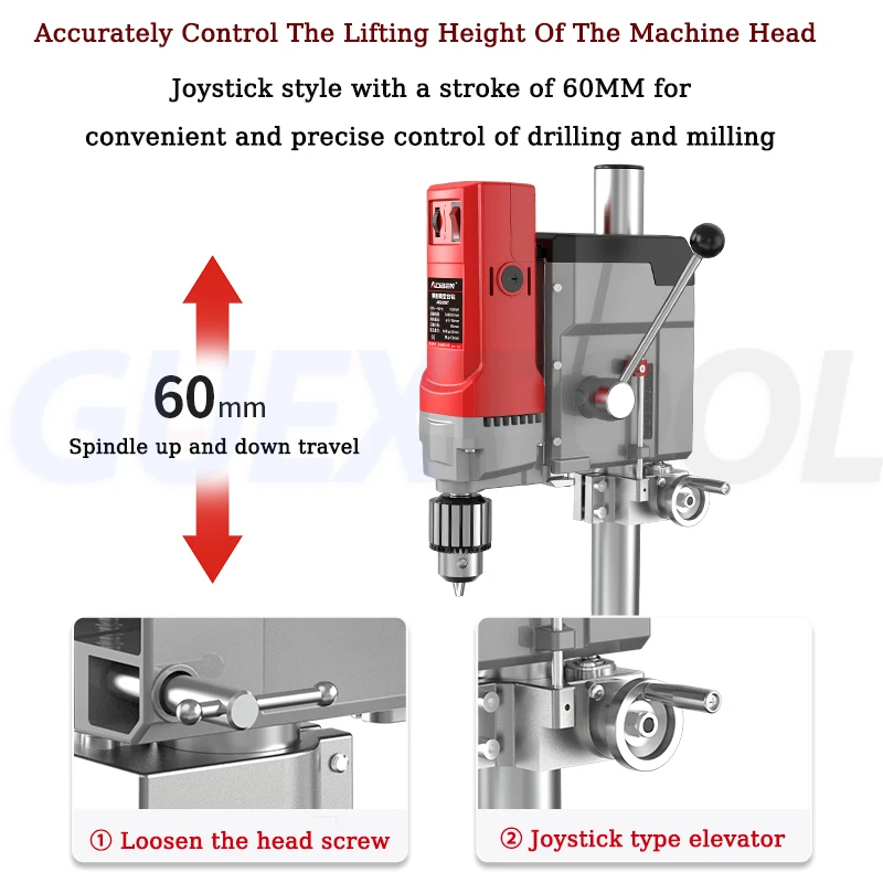 AB2857T Industrial Drilling Machine Portable Electric Drill Press Table Rotary Milling Machine Plastic Wood Hole-Punching Tool 6