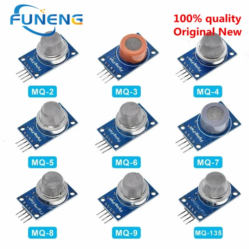 Mq-2 Mq-3 Mq-4 Mq-5 Mq-6 Mq-7 Mq-8 Mq-9 Mq-135 Rilevamento Fumo Metano Modulo Sensore Gas Liquefatto Per Arduino Starter Kit Fai Da Te