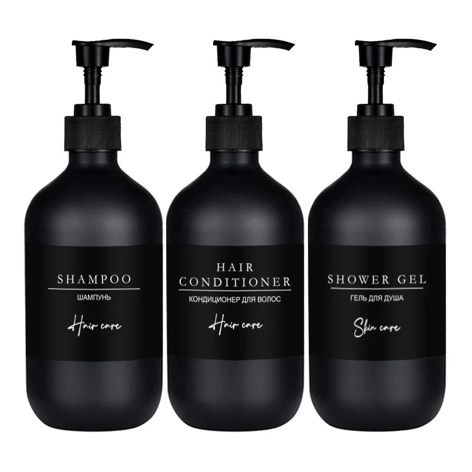 Soap Dispenser Bathroom Shower Shampoo Body Wash Bottle Refillable Kitchen Dish and Hands Soap Liquid Container