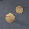Metal Shelving Golden Round Wall Storage Shelf Hang Hook Ornaments Backdrop Wall Mount Rack Decorative Shelves Storage Hooks 4