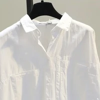 Long Sleeve White Women Shirt New Spring Casual Loose Office Blouse Lady Tops Button Simple Woman Clothes Blusas 12616 - Image 3