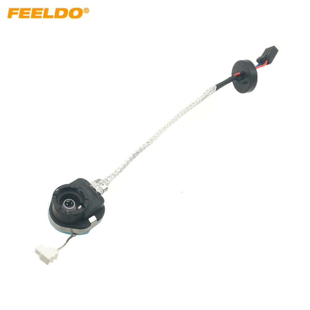 

FEELDO Auto LED HID Bulb Wire Headlight Plug Adapter For Mitsubishi Ballast D2S D2R Socket Car Light Ignitor Igniter Wire Harnes