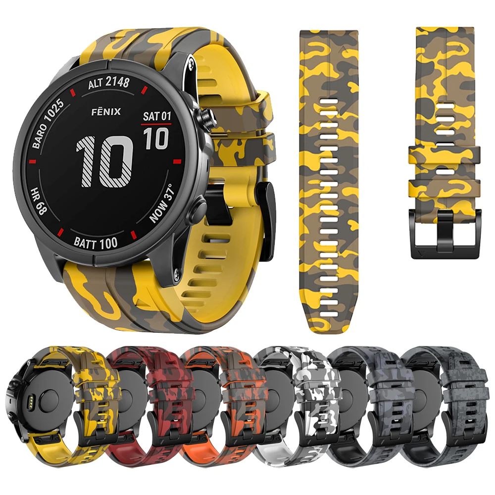 26 22Mm Cinturino In Silicone Mimetico Per Garmin Fenix 7 7X6 6X5 5X Plus/Epix Gen 2/Forerunner 945/Instinct 2 Cinturino Cinturino