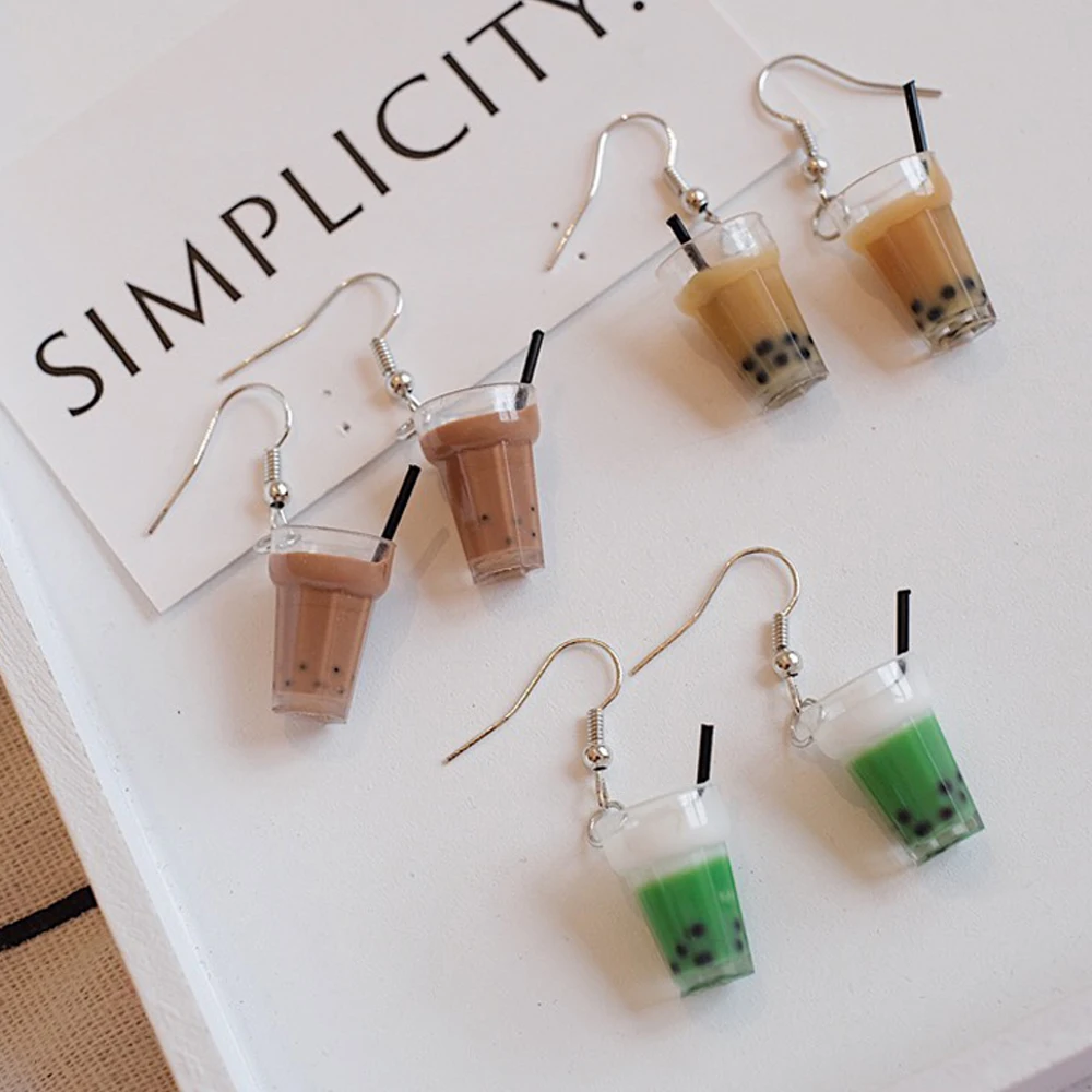 Aggregate more than 185 milk tea earrings super hot