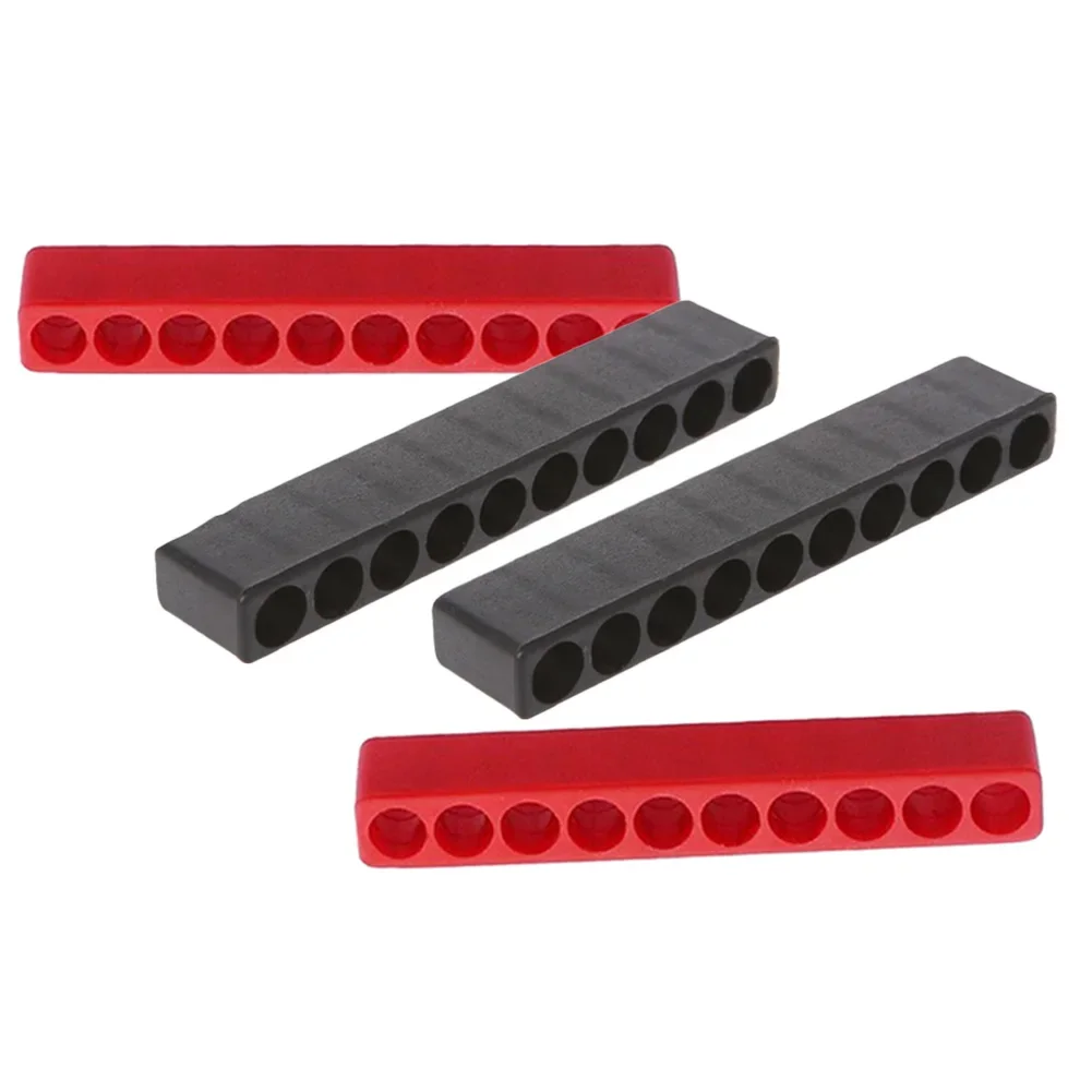 4pcs 10 Holes Screwdriver Bit Holder Soft Rubber Organizer 1/4 Inch Hex Screwdriver Head Drill Bit Stand Case Power Tools