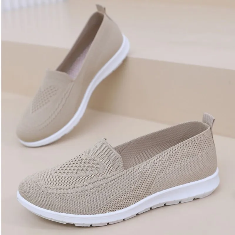 Crestar Leisure Flats Shoes For Women Summer New Hollowing Breathable Outdoor Walking Shoes Comfortable Soft Slip On Mesh Shoes 5