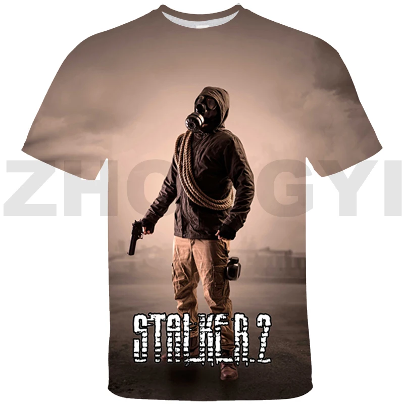Assault Gun Stalker 2 Shadow T-Shirt S.T.A.L.K.E.R. 2 Heart Of Game Maglietta Da Uomo Ragazzi Ragazze Streetwear Abbigliamento Anime Manica Corta