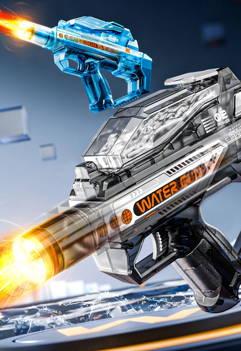 Electric Water Gun Fully Automatic Pistol With Led For Outdoor Play_voghion.com