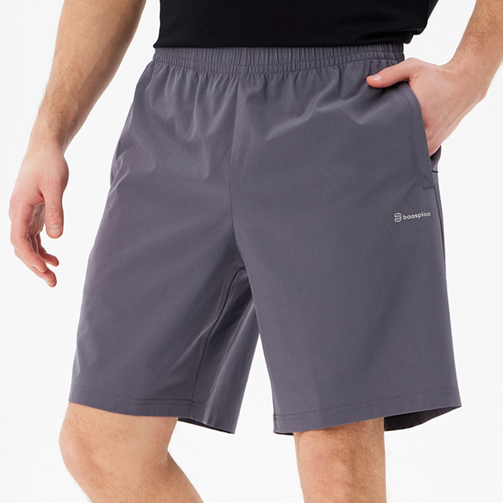 Sports Shorts Baasploa Men Quick-Drying Shorts Summer Soft Breathable Fitness Elastic Sport Shorts Male Casual Lace up Running Sweatpants