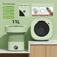 6L 11L 13L Portable Mini Washing Machine Large Capacity Clothes Spin Dryer Bucket Travel Underwear Ultrasonic Folding Washer 2