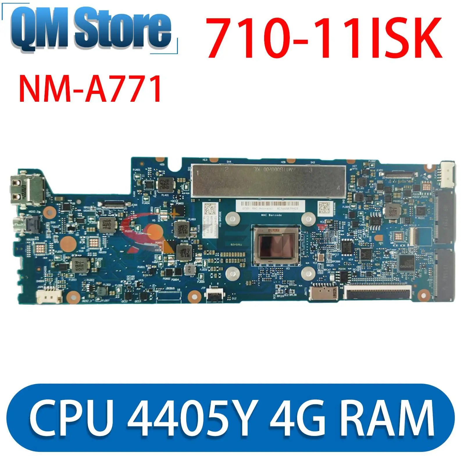 Материнская плата для ноутбука Lenovo Yoga 710-11ISK 80TX ideapad 11,6 дюйма FRU 5B20L46167 CYG11 NM-A771 с процессором 4405Y 4G RAM la h081p для lenovo ideapad s540 14iwl c340 14iwl flex 14iwl материнская плата для ноутбука с процессором i5 i7 8th ram 4g gpu mx230 или uma