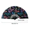 33cm Kung Fu Fan UV Printing Fluorescent Fan Bamboo Bone Fan Handheld Large Bamboo Fan Wall Decoration 6