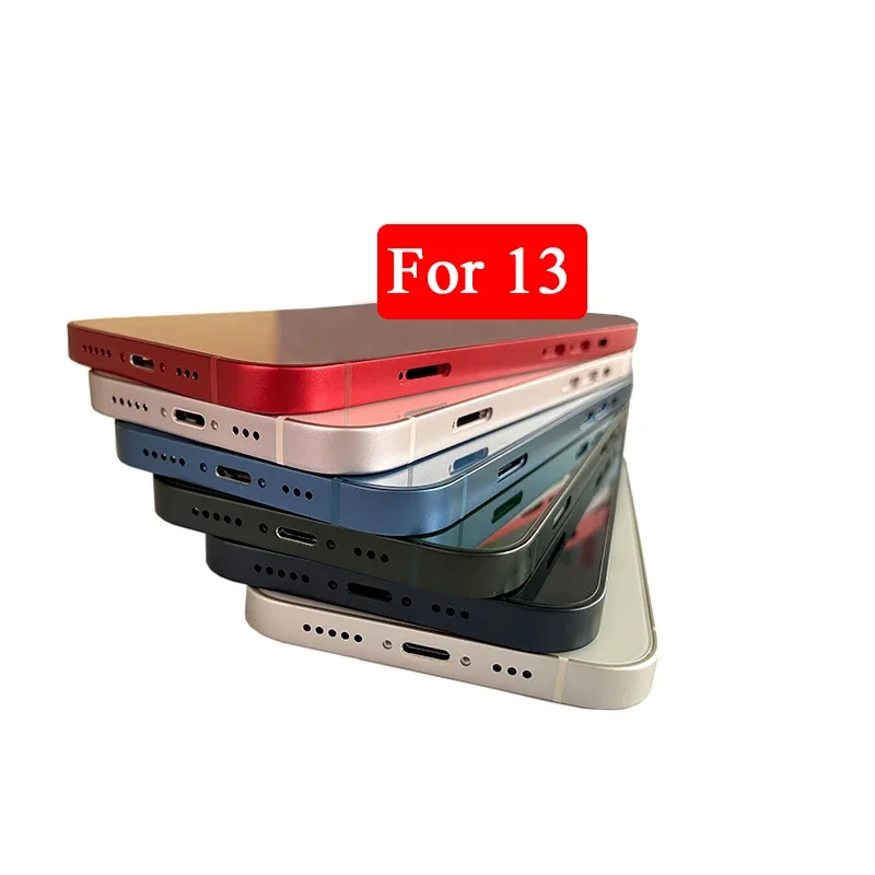 Rear Housing Assembly For iPhone 13 With Battery Back Cover+Middle Chassis Frame+SIM Tray+Side Key Parts With Tools 3