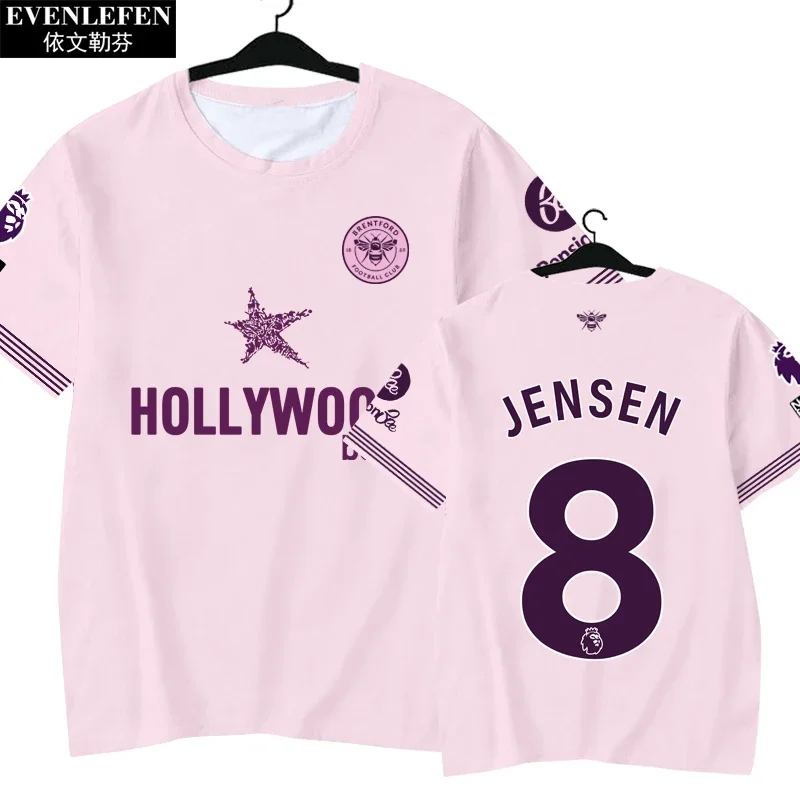 Brentford 2025 Season Football T-shirt New 3D Printed Men's Women's Fans Tshirts Children's Sports Short-sleeved T-shirts Tops 4