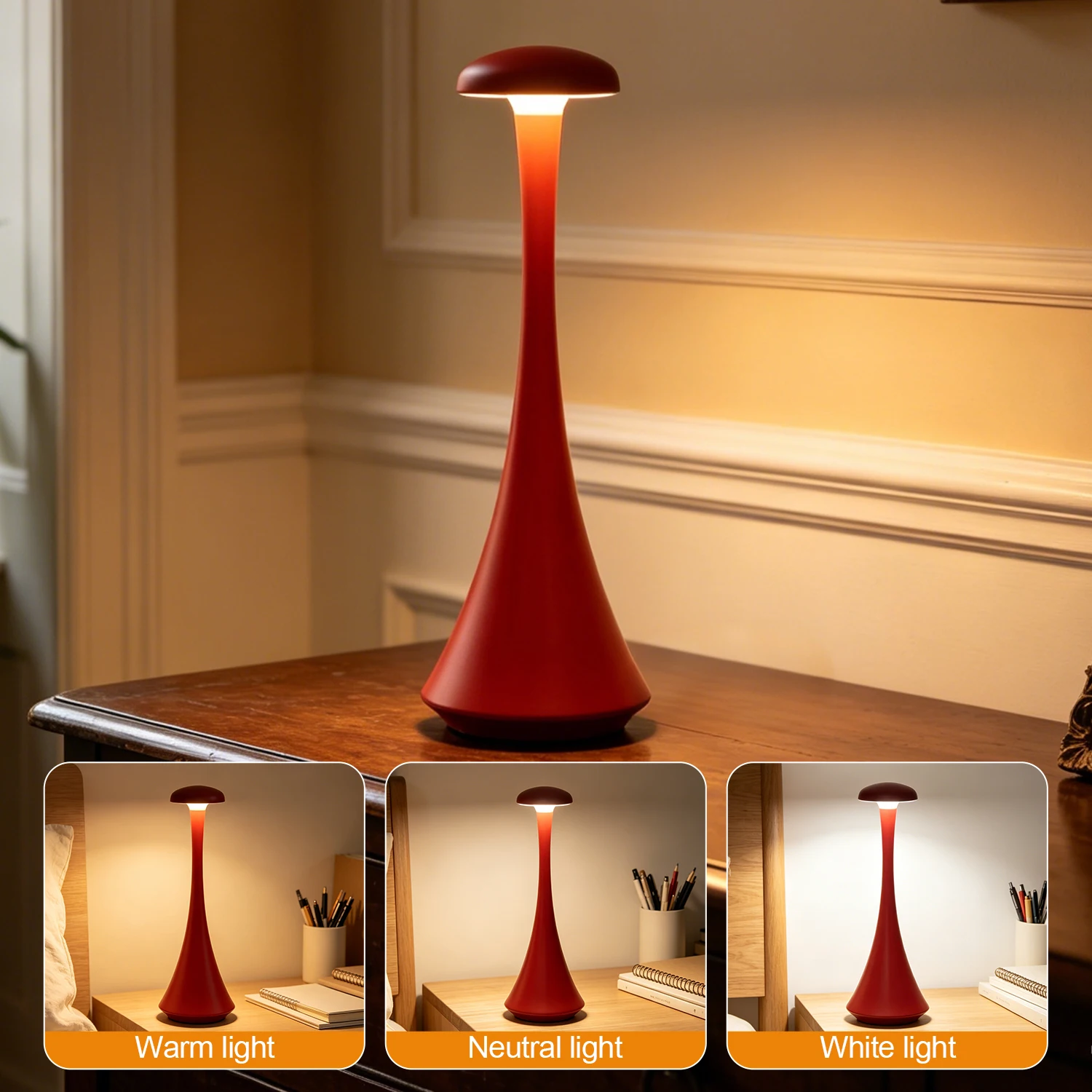 Rechargeable Mushroom Table Lamp 5