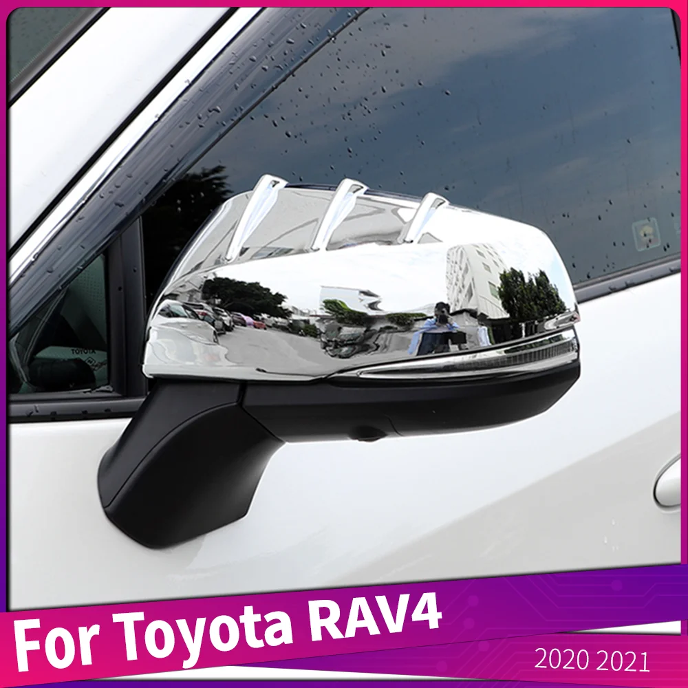 

Для Toyota RAV4 2020 2021 ABS Chrome Автомобильная зеркальная Обложка Литье отделка