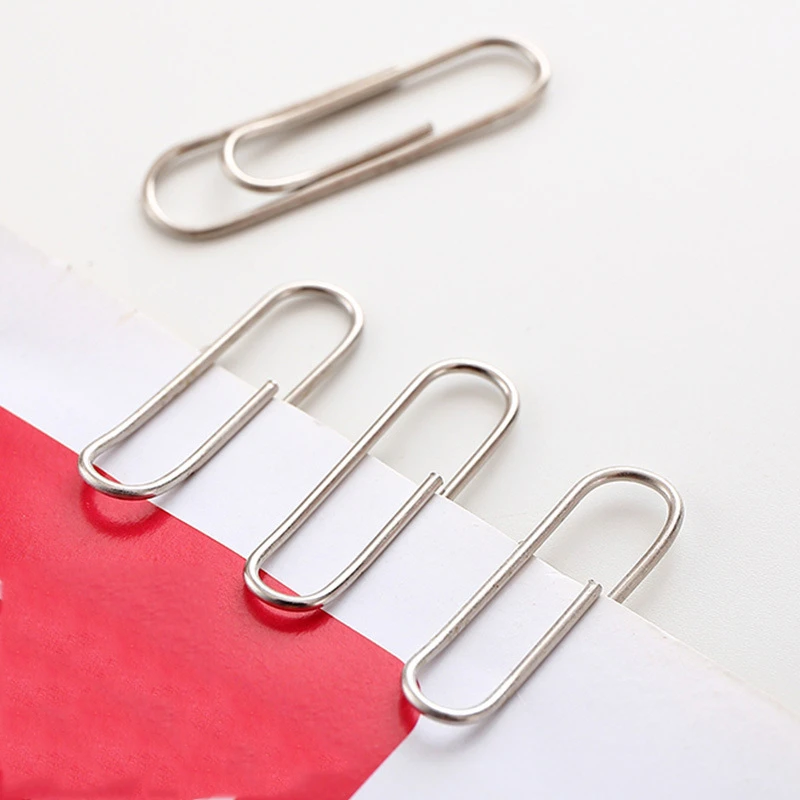 Paper Clips Mini Bookmark Silver Metal Classic Paper Clips Portable Mini Paperclip Bookmark Planner Marking Clip School Office Stationery
