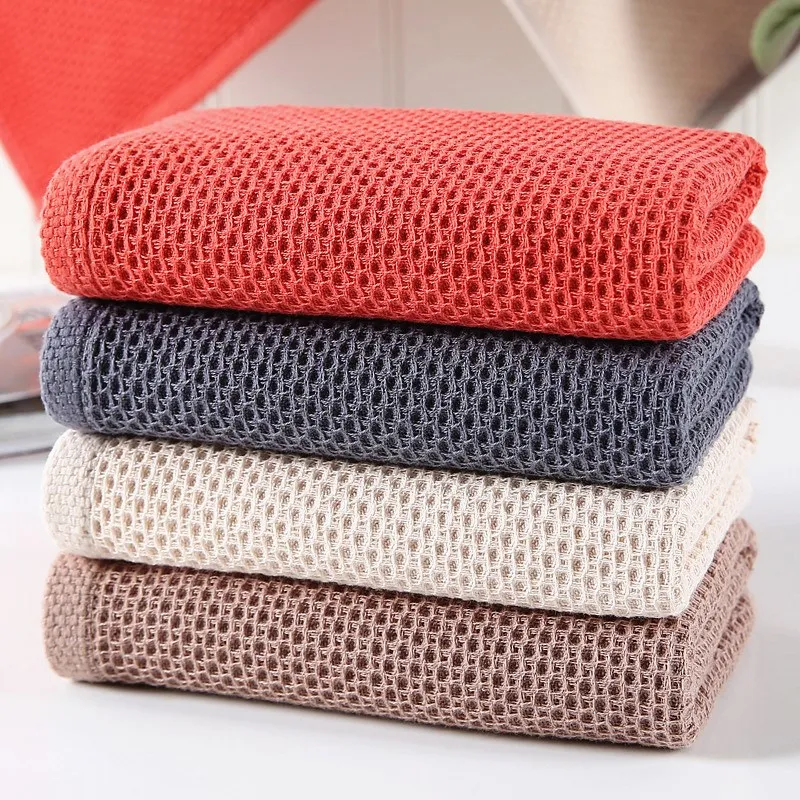 Cotton Towel Hand Towel 34x34/73x34cm Cotton Hand Towel Plaid Face Towel Bathroom Kitchen Household Absorbent
