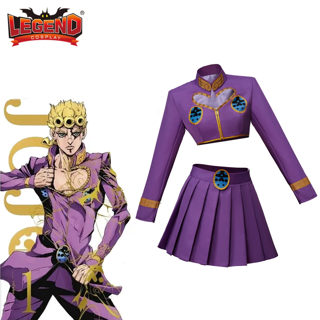 Giorno Giovanna Cosplay JoJo Bizarre Adventure Golden Wind Suit Coat Outfit Adult Men Women