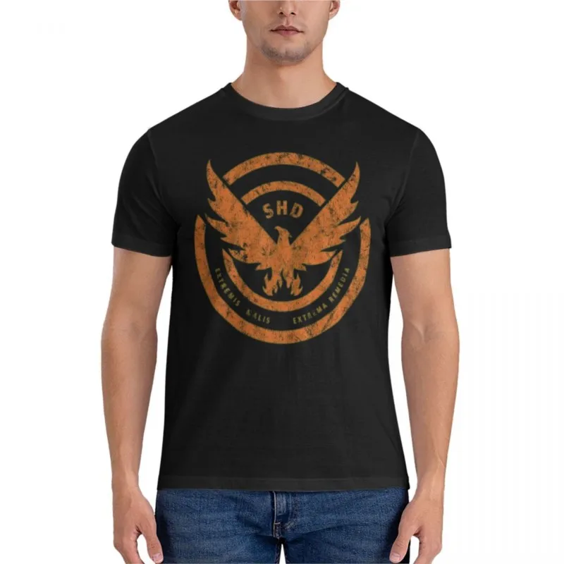 

The Division SHD Logo Distressed Orange Essential T-Shirt plain t-shirt custom t shirts design your own mens vintage t shirts