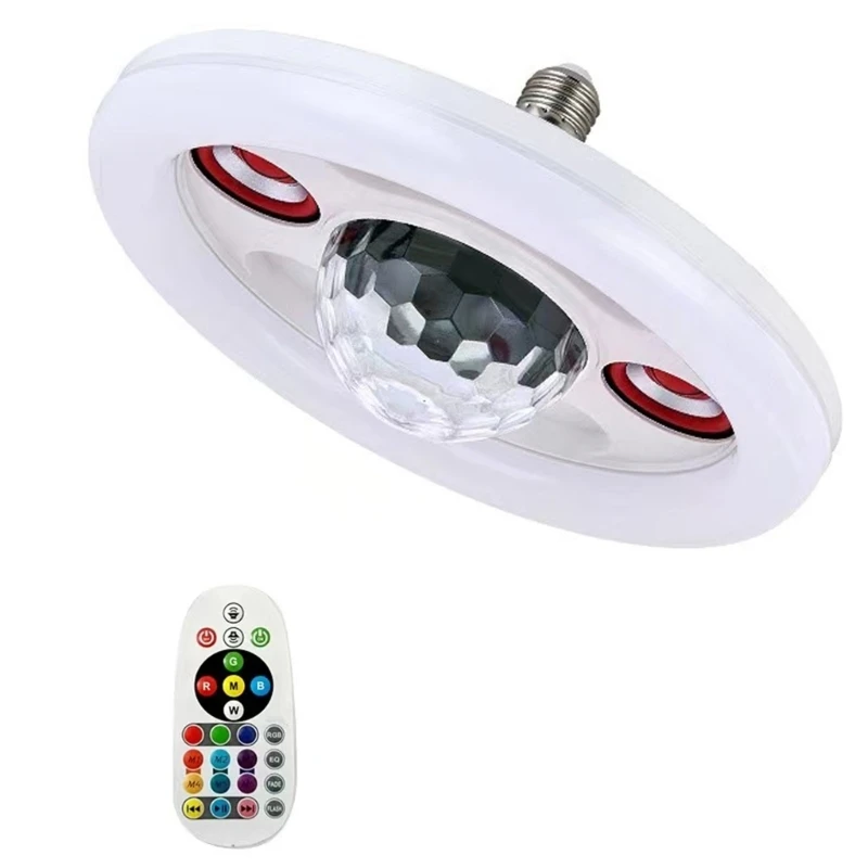 

36W E27 RGB-color LED Light with Remote Control, Bar Stage Party Music Light Stereo Bluetooth-compatible4.2 Connection