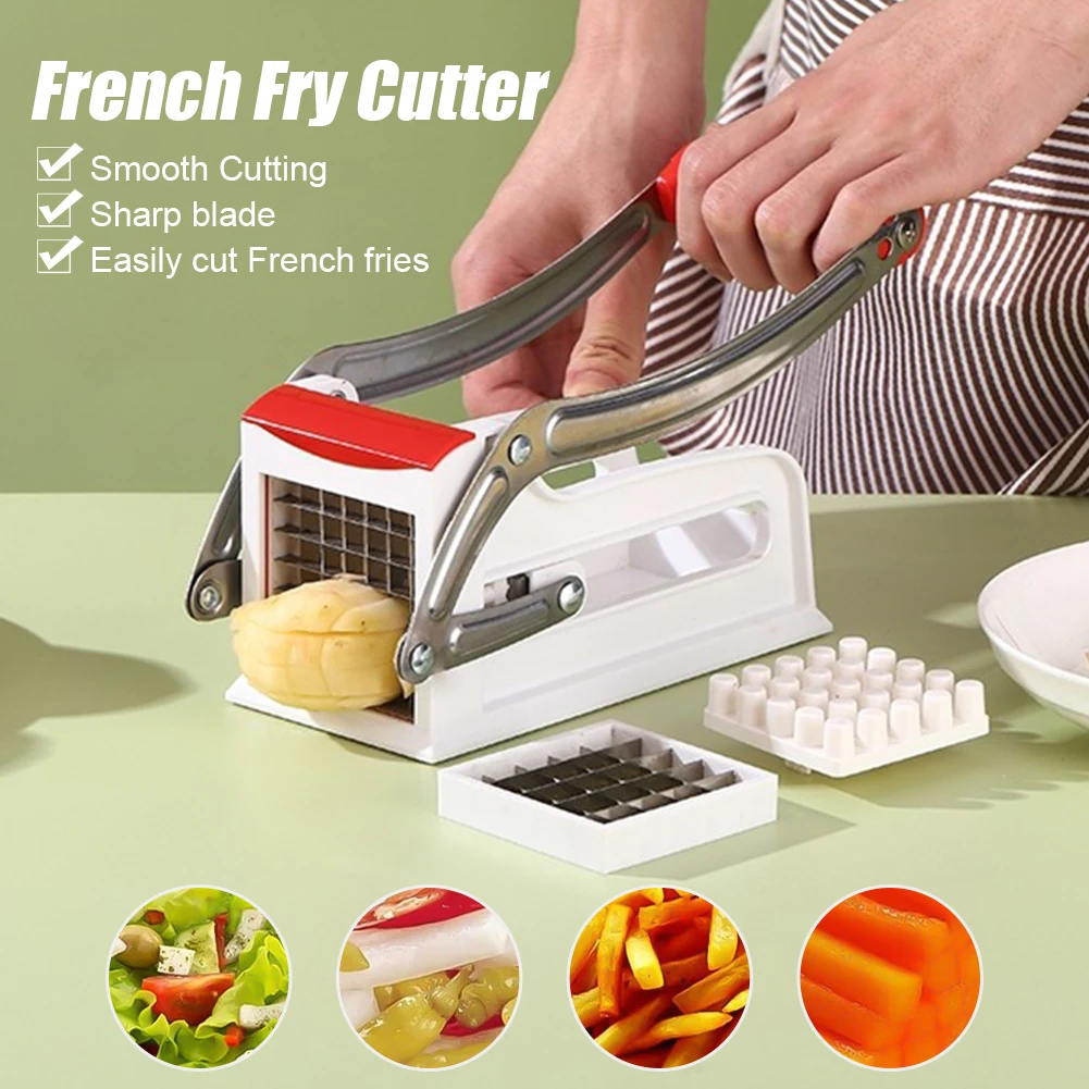 Kitchen Manual Vegetable Cutter Stainless Steel Potato Slicer Potato Cutter French Fries Machine Home Kitchen Gadgets vegetable slicer french fry cutter