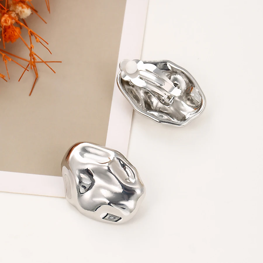 Clip on Earrings for Women Minimalist Geometric Non Pierced Party Gift