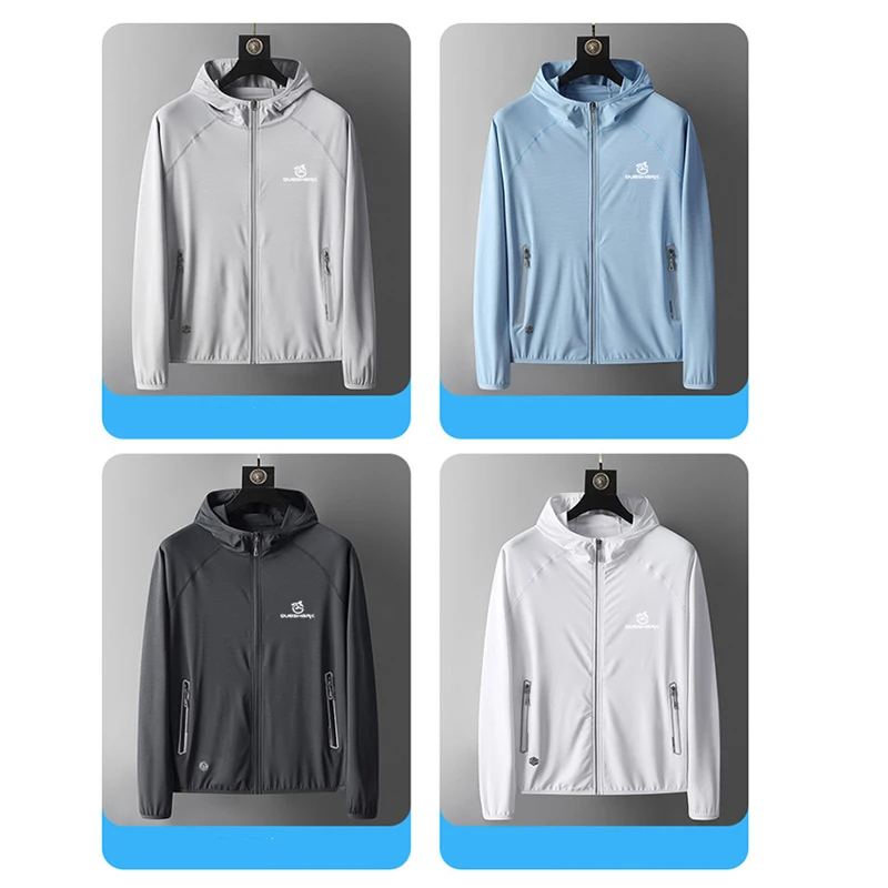 Reflective Men Quick Dry Ultrathin Ultralight UV UPF50+ Sunscreen Cycling Jacket Outdoor Sports Running Skin Coat Queshark