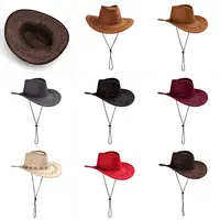 New Men Lady Fashion Cowboy Hat Unisex Cap Polyester West Fancy Dress 1