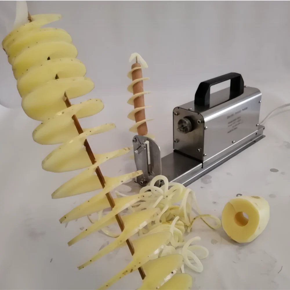 Electric 3 in1 Tornado Potato Cutter Curly Fries Twist Hot Dog Potato Twister 110/220V Spiral Potato Cutting Machine