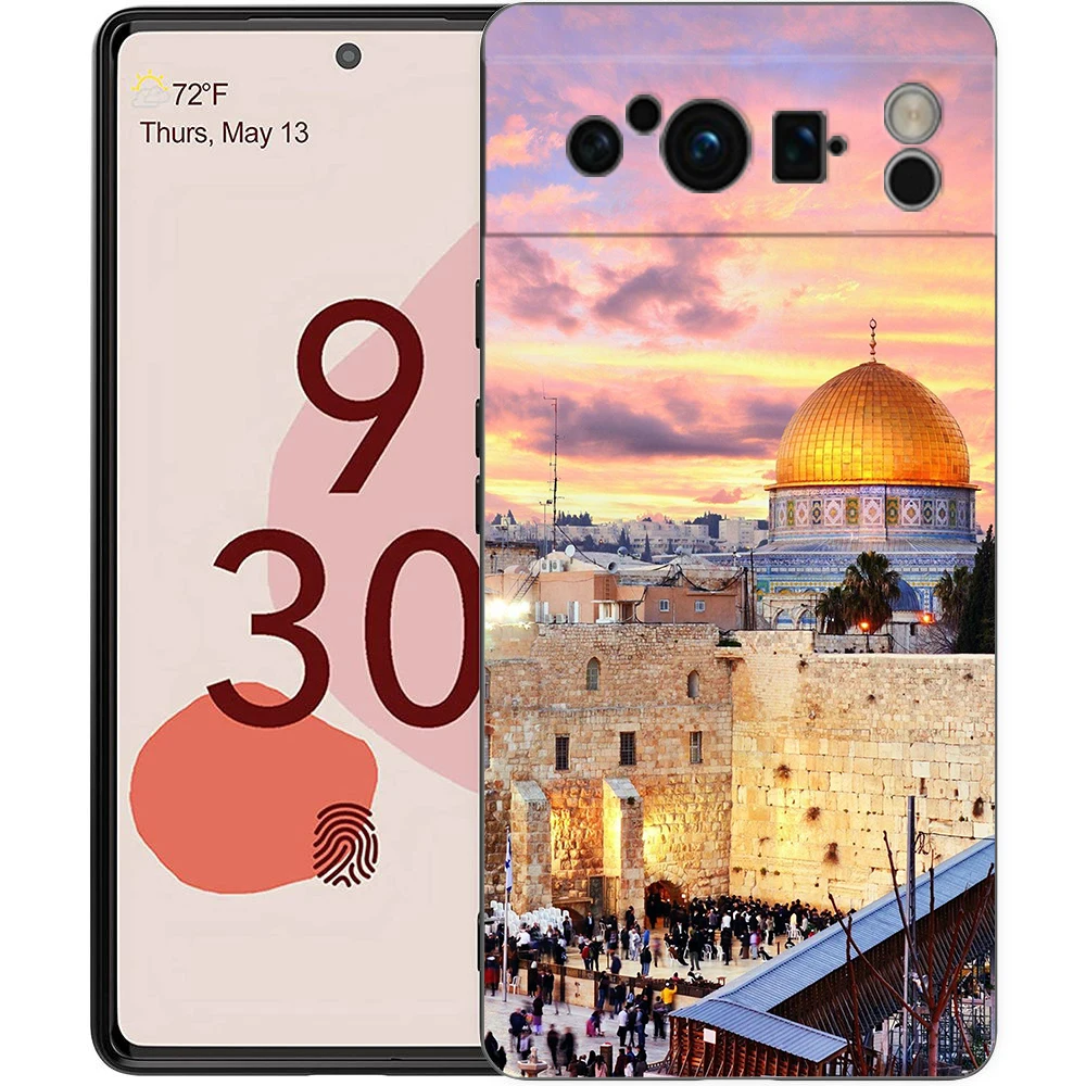Explore Jerusalem: Shockproof TPU Black Phone Case - Soft & Durable Cover