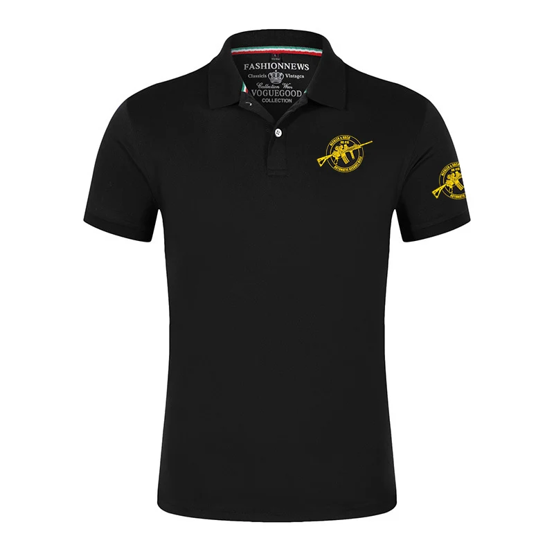 Summer Mens Graphic Polo Shirt Quick Drying Comfortable
